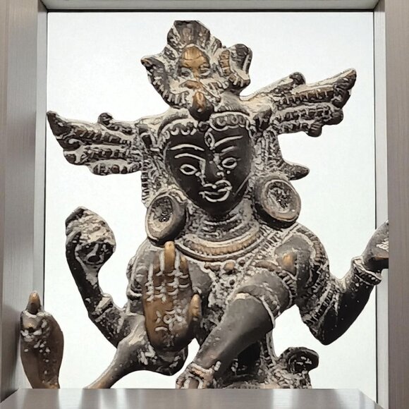 A Bronze Statue of Shiva Nataraja, as Lord of the Dance 12" H x 91/2 " W - Picture 4 of 8